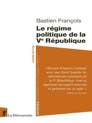 cover image of Le régime politique de la Ve République